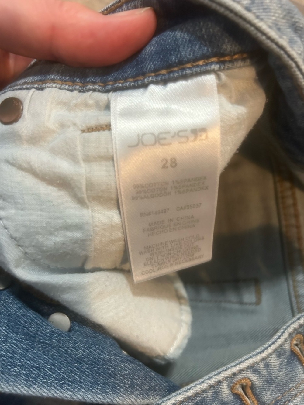 Joe’s Jeans  Blue Denim Button-Front Women's Shorts - Picture 3 of 7